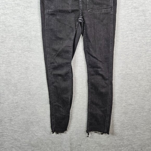 Madewell Women's Zipper Overalls Black Skinny Leg Dark Wash Size XS - Picture 7 of 11